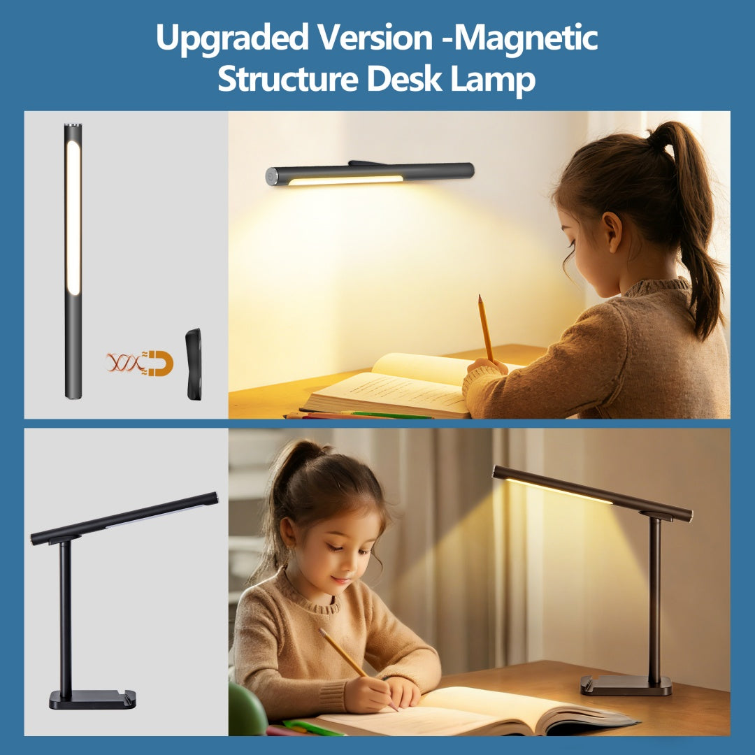 LED Desk Lamp 360 Adjustable, USB Charging Port, 5 Light Modes & Dimmable Brightness, Bedside Lamp For Reading, Craft, Work, Study Black