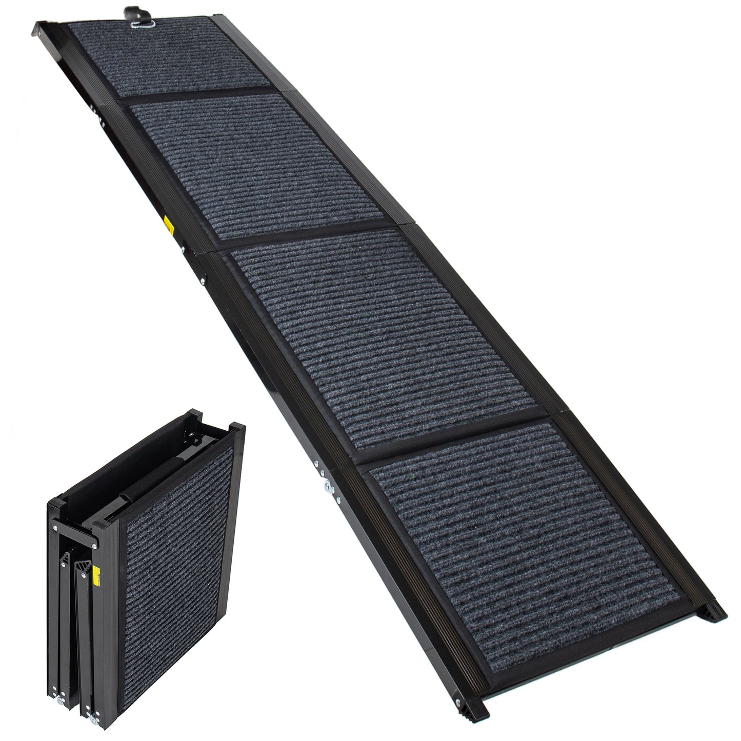 Folding Dog Ramp For Cars, 71  Long & 17.3  Wide Portable Dog Ramps For Large Dogs With Non-Slip Rug Surface Dog Car Ramp For SUV Car & Truck, Supports Up To 250 Lbs