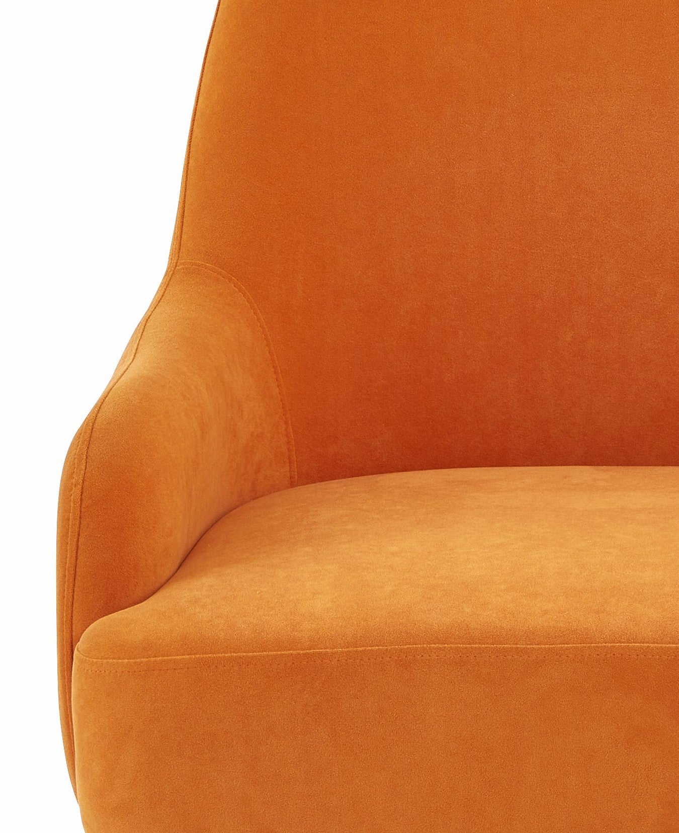 Red Orange Velvet Accent Chair, Modern Upholstered Armchair With Metal Legs, Comfy Side Chair For Living Room Bedroom