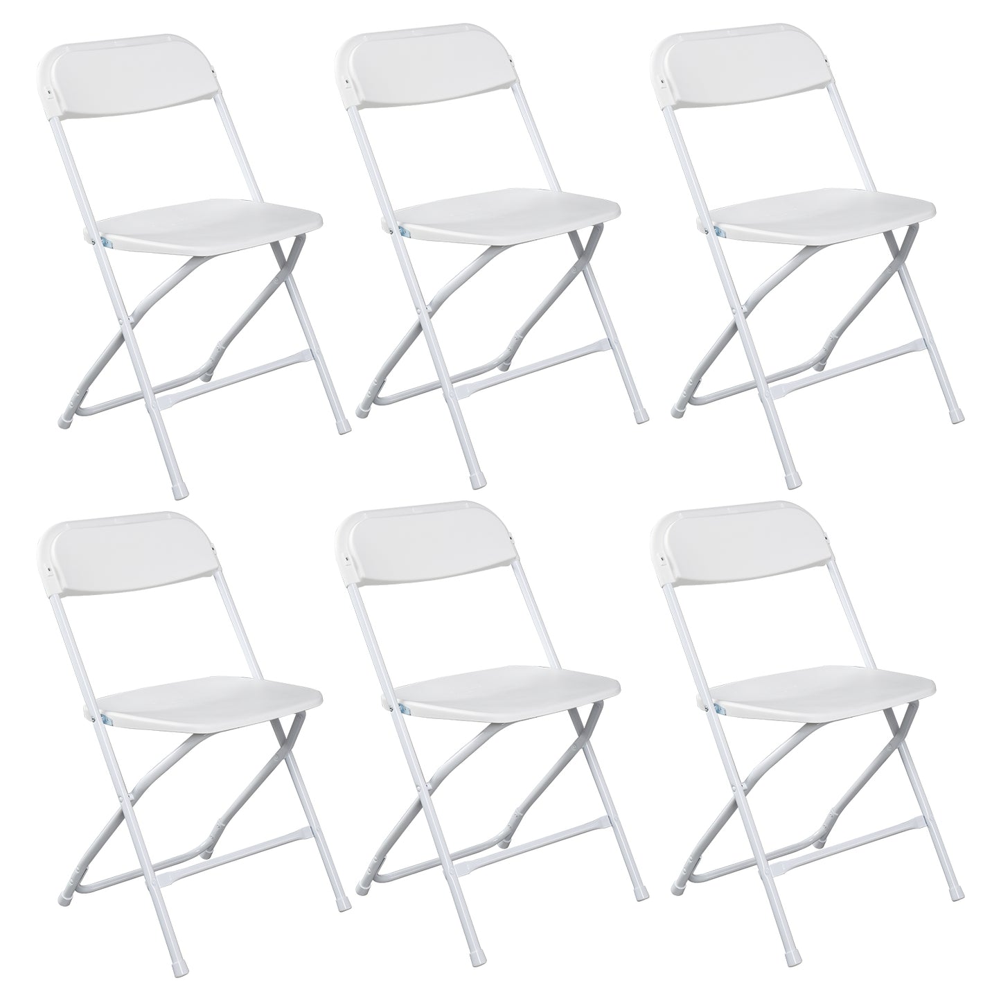 6 Pcs Folding Chair, 350LBS Lightweight Foldable Plastic Chair, Reinforced Metal Frame Easy To Fold & Store For Indoor & Outdoor, Wedding, Party, Meeting Room, Patio And Garden
