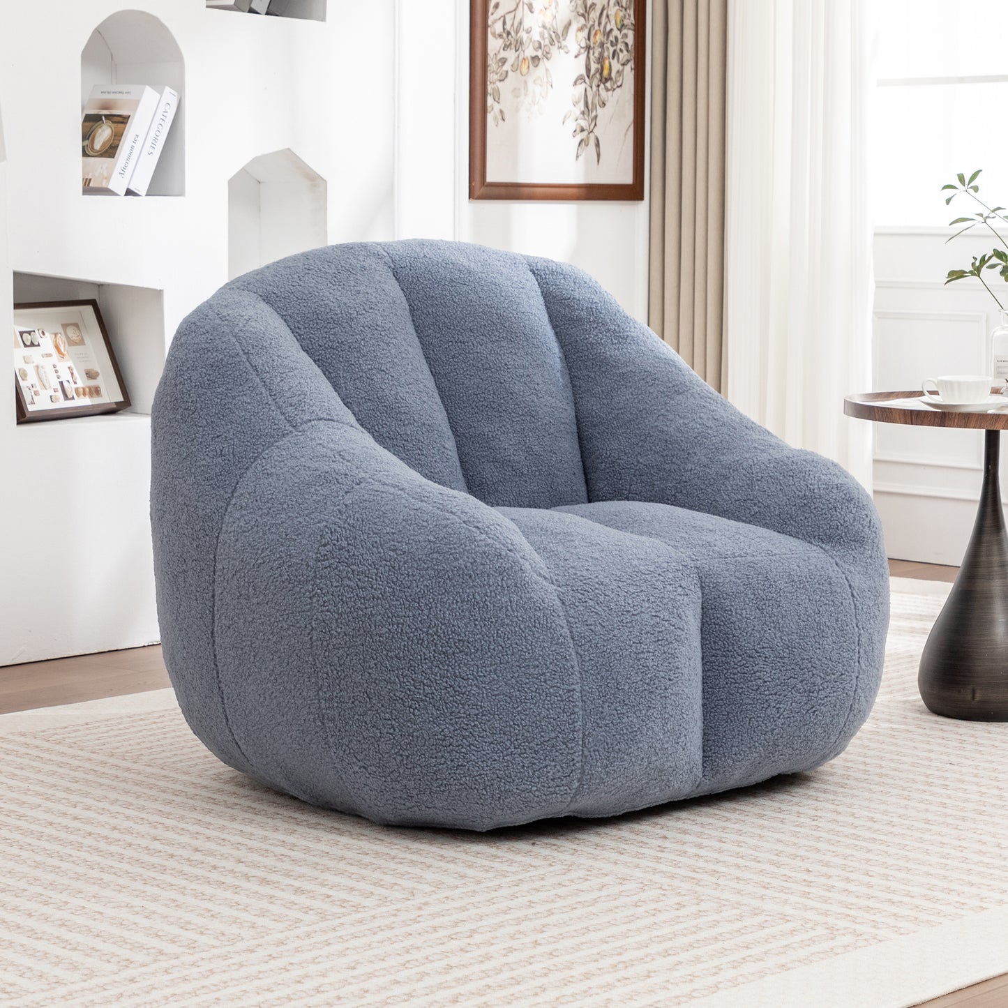 Bean Bag Chair With Filler, Bean Bag Sofa With Tufted Soft Stuffed Filling, Fluffy And Lazy Sofa, Comfy Cozy BeanBag Chairs With Memory Foam For Dorm, Apartment, Living Room