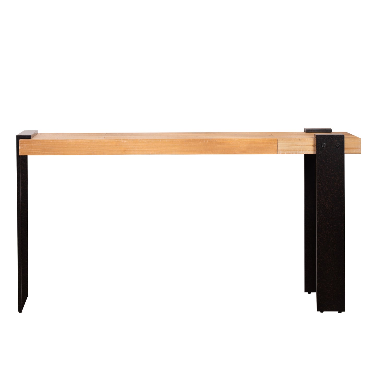 Rustic Industrial Console Table - 60  Entryway Table With Engineered Wood Top & Distressed Faux Rust Metal Legs