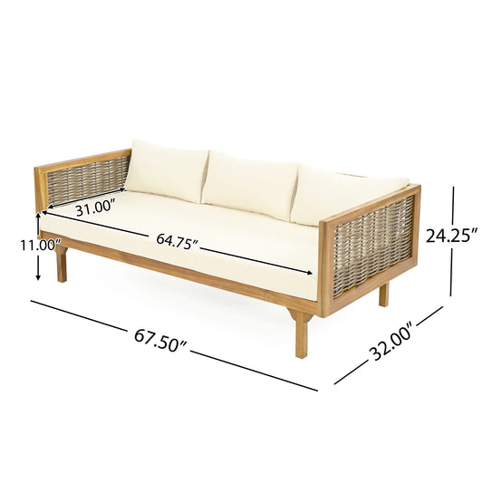 PATIO FURNITRE SETS  CLAREMONT 3 SEATER DAYBED   ACACIA WOOD TABLE