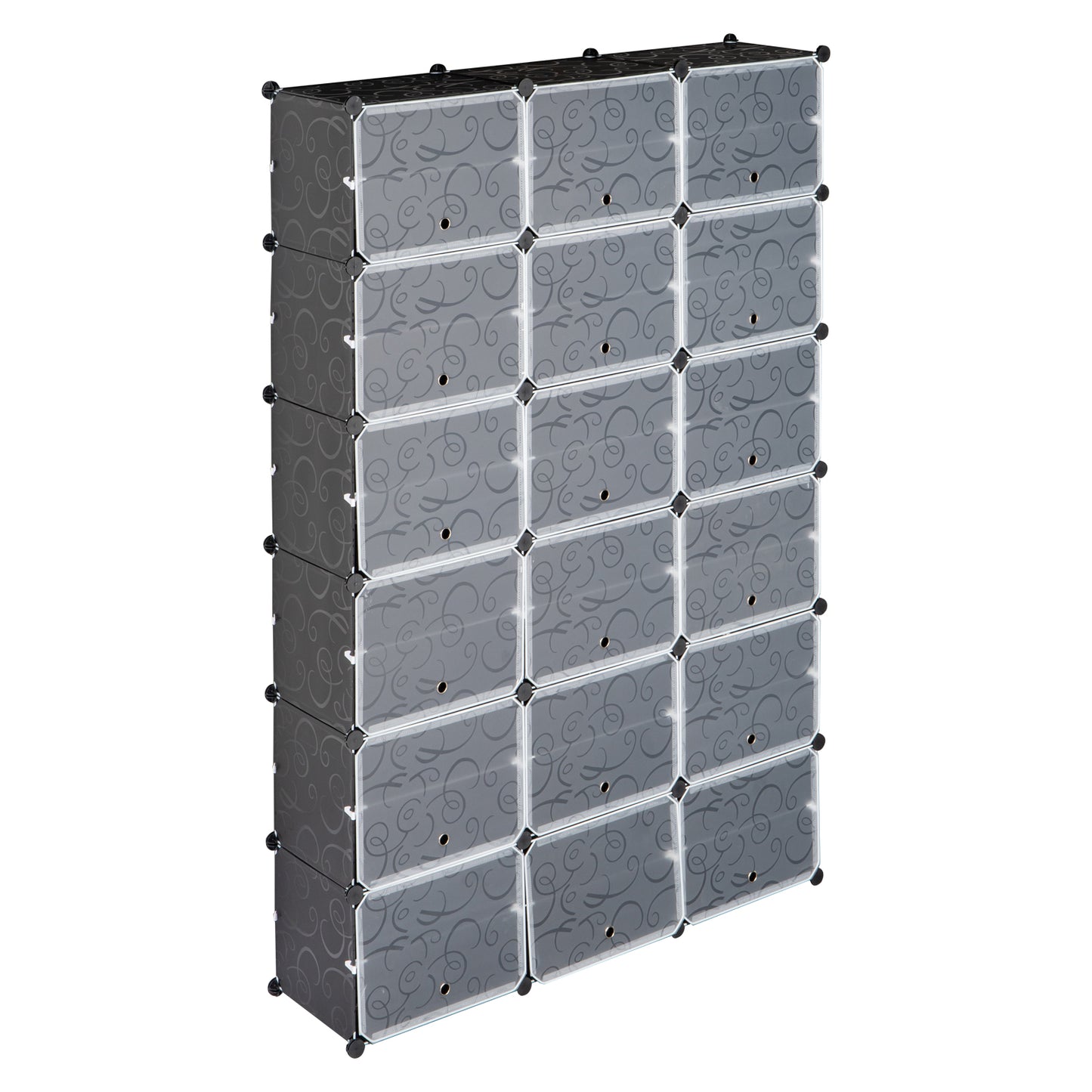 12-Tier Portable 72 Pair Shoe Rack Organizer 36 Grids Tower Shelf Storage Cabinet Stand Expandable For Heels, Boots, Slippers, Black