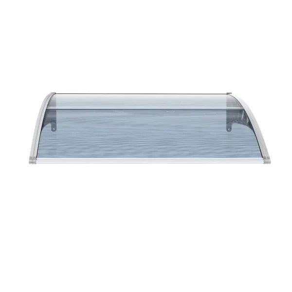 Awning For Door Entrance Window, 38x40 Inch Window Canopy Exterior, UV Rain Snow Protection For House Porch Patio Deck, Gray Bracket & Gray Blue Board