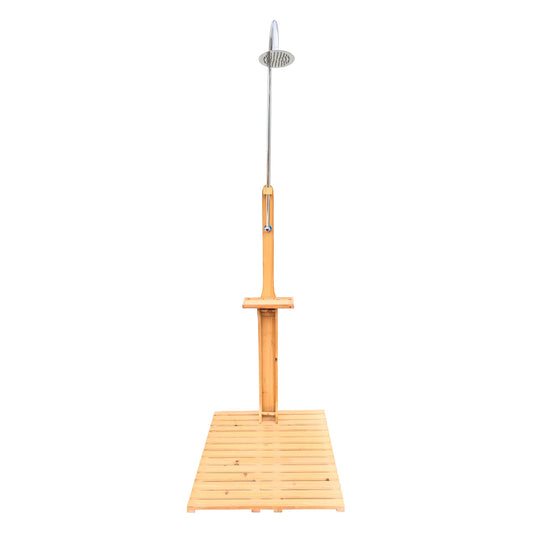 Outdoor Garden Pool Shower With Chassis Board, For Swimming Pool, Patio, Terrace, Garden,Wood