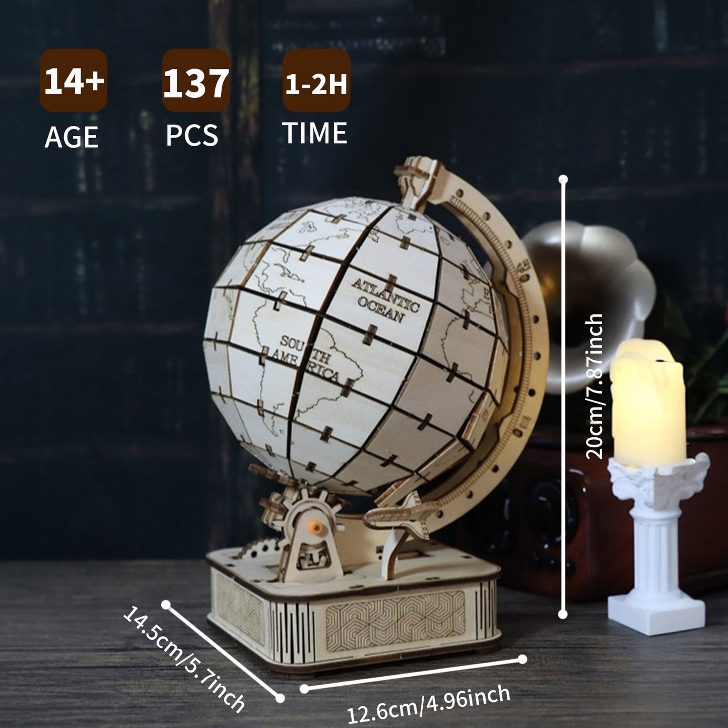 Sales Are Prohibited On The TEMU And SHEIN - 3D Wooden Puzzle Globe. Model Kits DIY Crafts Handmade Christmas Gifts