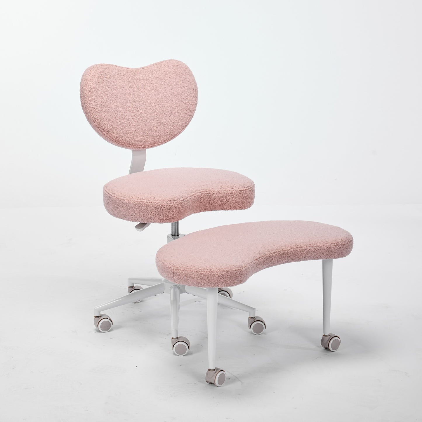 Meditation Chair Plus, Cross Legged Chair With Wheels, ADHD Chair, Criss Cross Desk Chair With Lumbar Support And Adjustable Stool, Flexible Design For Fidgety Sitters, Pink