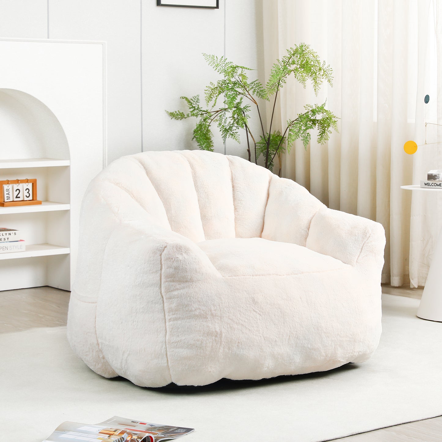 Bean Bag Chair, Bean Bag Sofa Chair With Armrests Stuffed High-Density Foam, Lazy Sofa Comfy Chairs BeanBag Chair For Adults In Living Room,Bedroom Reading