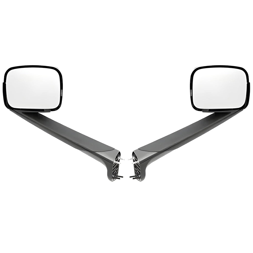 For Freightliner Cascadia 2018, Pair Chrome Heated Hood Mirror W,Turn Signal LED