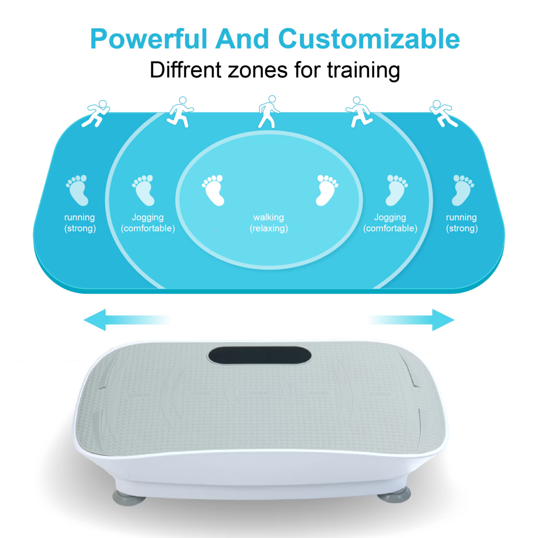 Silent Vibration Platform Crazy Fitness Massage 10-Frequency Weight Loss & Fat Burner Body Shaking Machine For Unisex Grey033