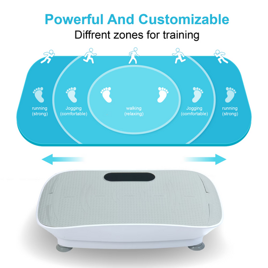 Silent Vibration Platform Crazy Fitness Massage 10-Frequency Weight Loss & Fat Burner Body Shaking Machine For Unisex Grey033