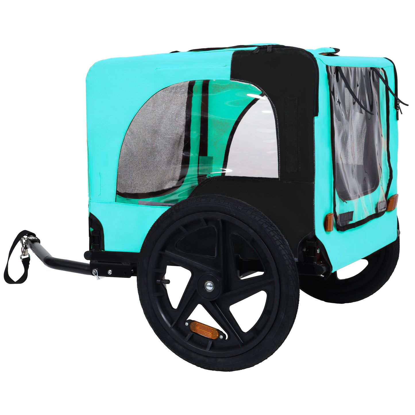 Pet Bike Trailer Dog Cart For Bicycle,Suitable For Small And Medium Pets, Easy Folding Cart Frame, Quick Release Wheel, Non-Slip Floor, Internal Leash