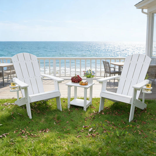 2-Piece All-Season Outdoor Lounge Chairs Perfect For Patio Chats & Garden Leisure Gatherings