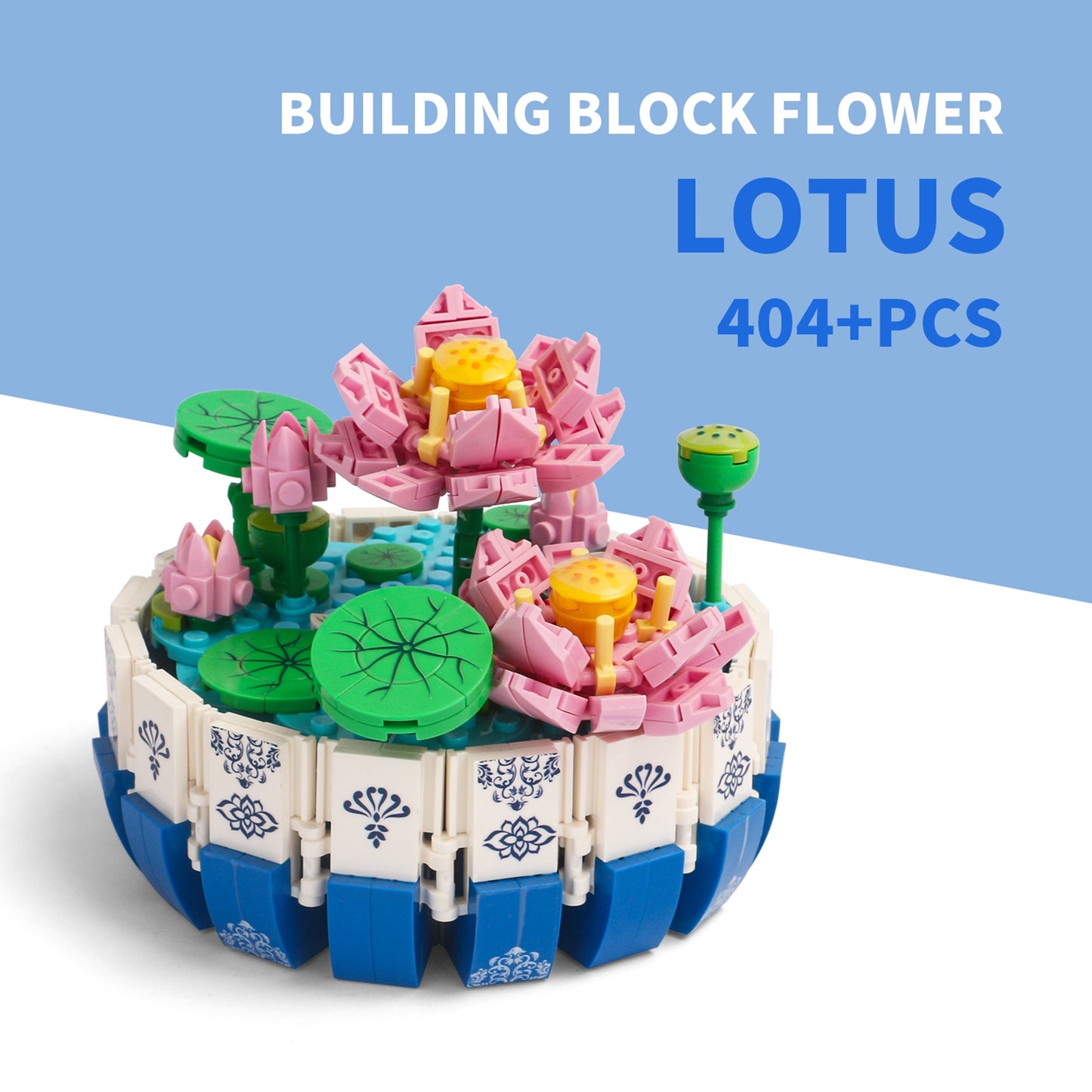 Kids Building Block Kit Traditional Flower And Pot Assembly Toy For Children Play Early Education