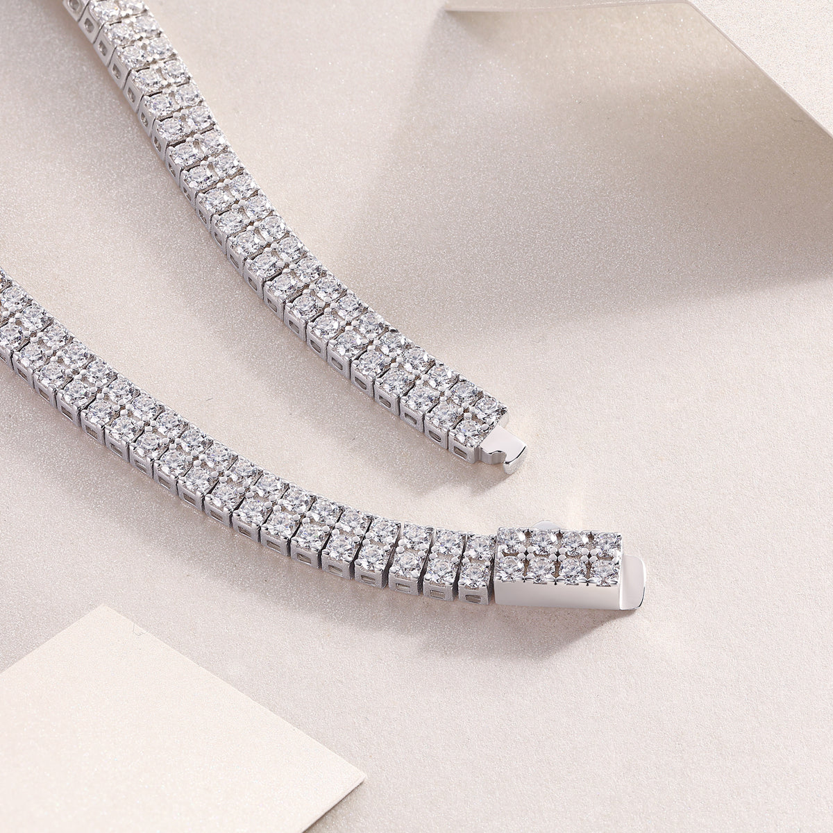 Light And Shadow Around The Wrist - Set With Top Quality Morganite On S925 Silver Electroplated Platinum Hand Chain Diamond Jewelry Bracelet Luxury Fashion Jewelry