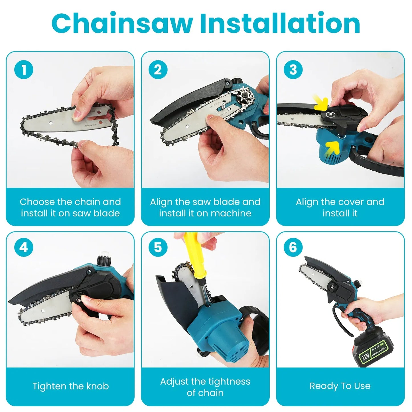 4 In 1 Cordless Pruning Shear And Electric Chainsaw With Max 5.5FT Extension Poles Pole Saw SK5 Blade Brushless Pruning Shear With 2Pcs 3.0Ah Batteries For Garden Yard GPCT5130 10Cell