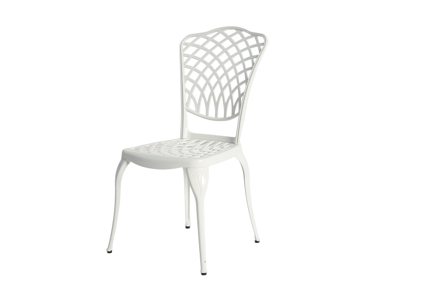 Bistro Set 3 Piece Rustproof Cast Aluminum Patio Furniture Sets 2 Chairs And 1 Round Table Outdoor, Garden, Patio, Balcony, White