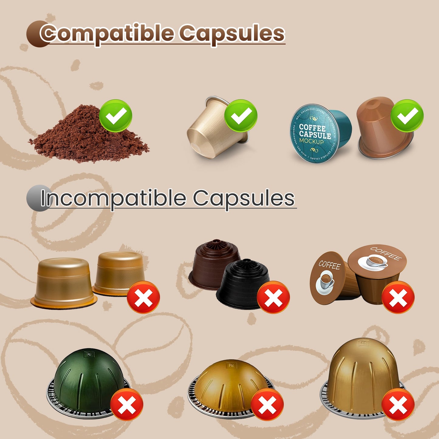 3 In 1 Portable Espresso Machine Cordless Mother Day Self Heating Coffee Maker With 7500mAh Battery Heating 20Bar Pressure Anti Dry Burn Fit For Ground Coffee Capsules For Camping Hiking RV Home