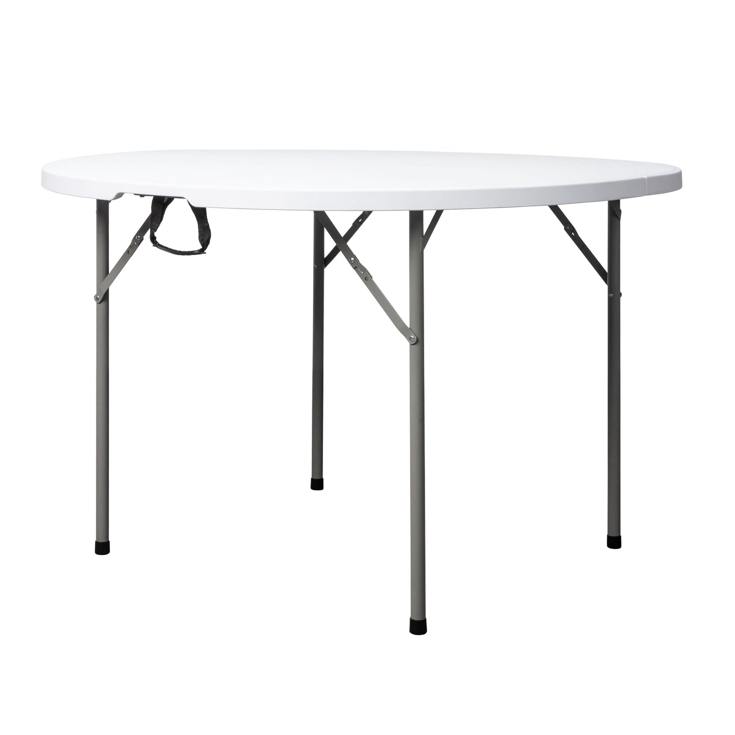 Circular Round Foldable Table With Built In Handle & Steel Legs Heavy Duty Portable Perfect For Party, Dining, Wedding, Events, Picnic Indoor, Outdoor, Camping