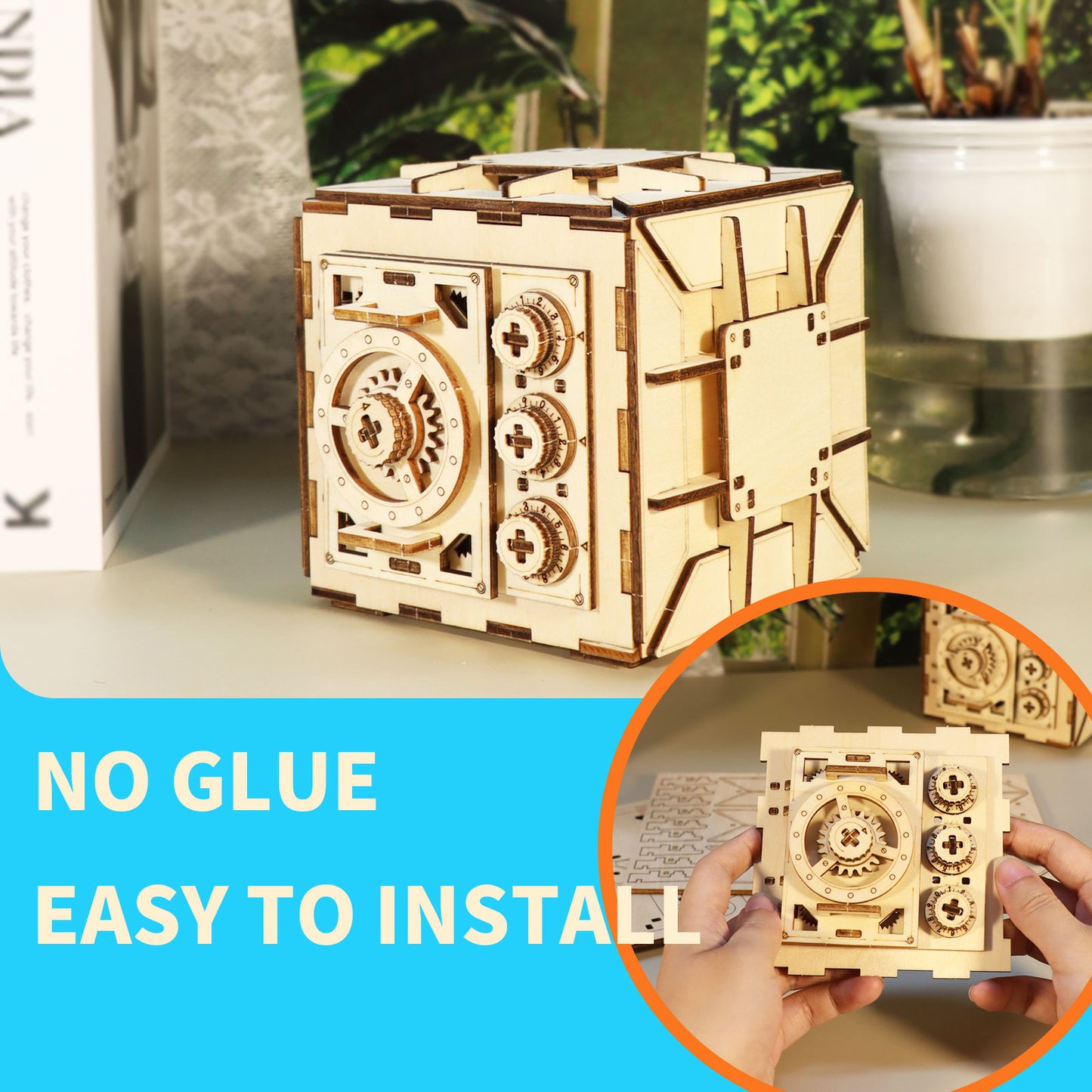 Sales Are Prohibited On The TEMU And SHEIN - 3D Wooden Puzzle DIY Locker Puzzle Box With Combination Model Kit For Adults To Build  Mechanical Store Your Precious Item