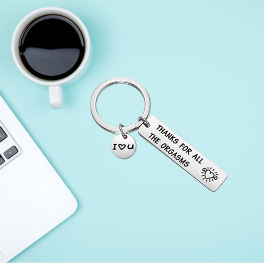 Couples Valentines Keychain Thanks For All The Orgasms Keychain Key Ring Gift For Husband Wife