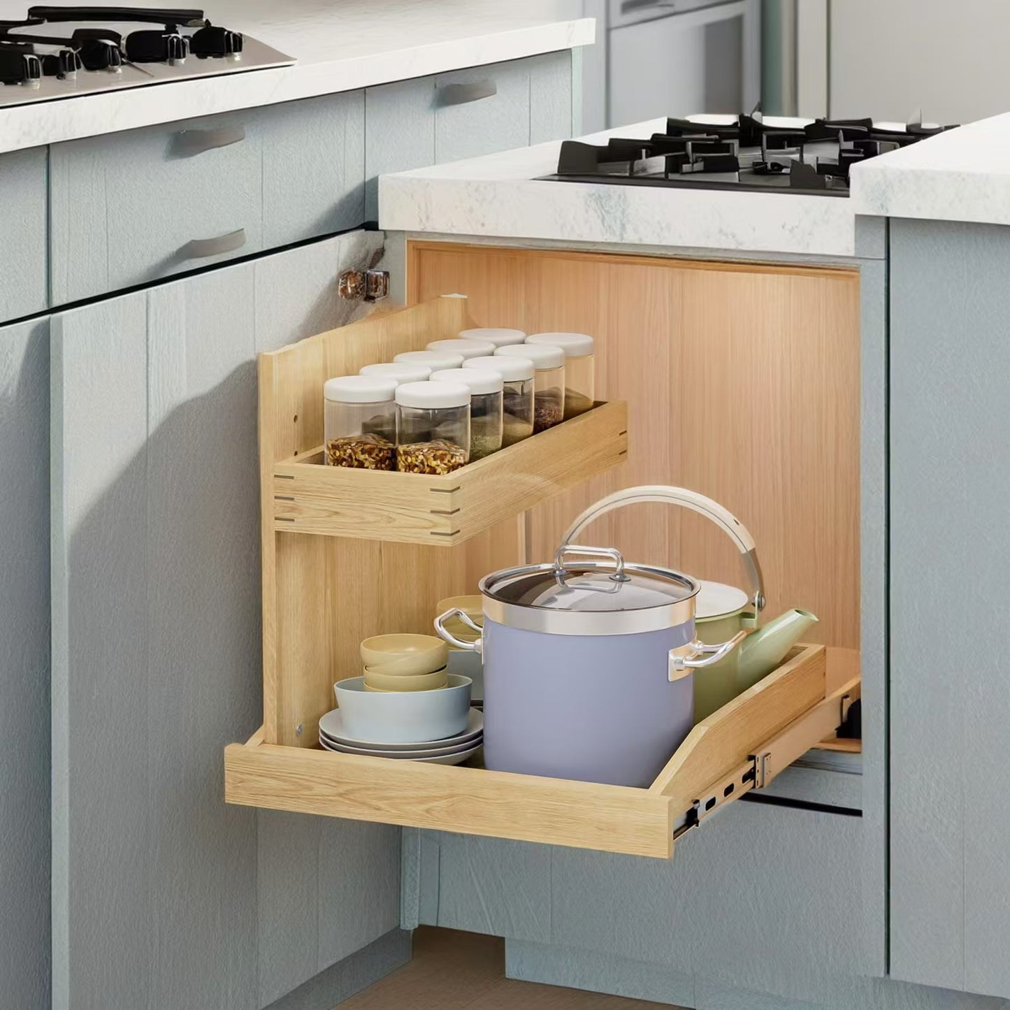 Under Sink Organizers And Storage 19  W X 21  D, 2 Tier Pull Out Cabinet Organizer With Hard Close, Adjustable Pull Out Cabinet Organizer With U Bracket For Bathroom Kitchen Left
