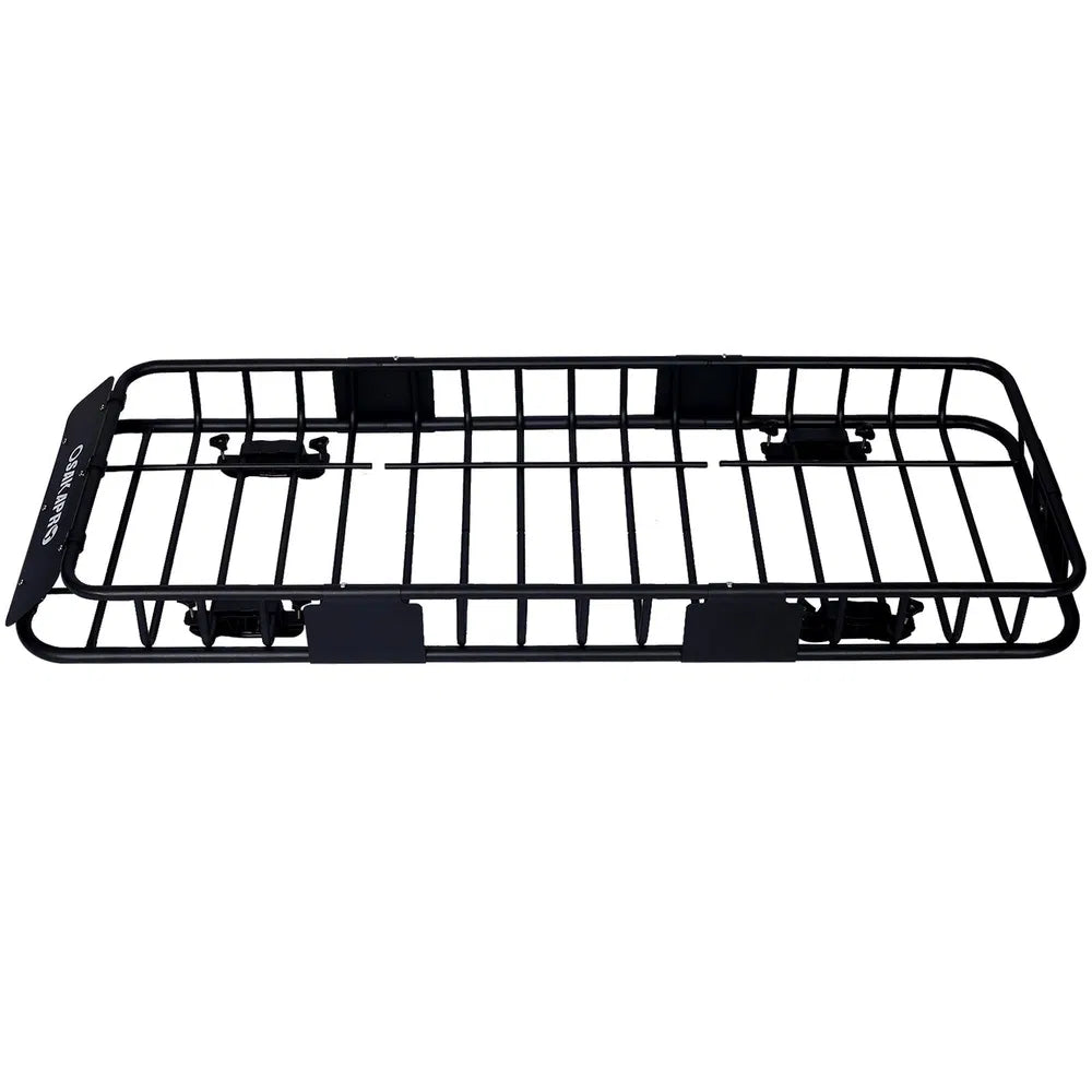 Rooftop Cargo Carrier Basket Motoring Roof Rack,Top Mount Roof Rack 64' Black Steel