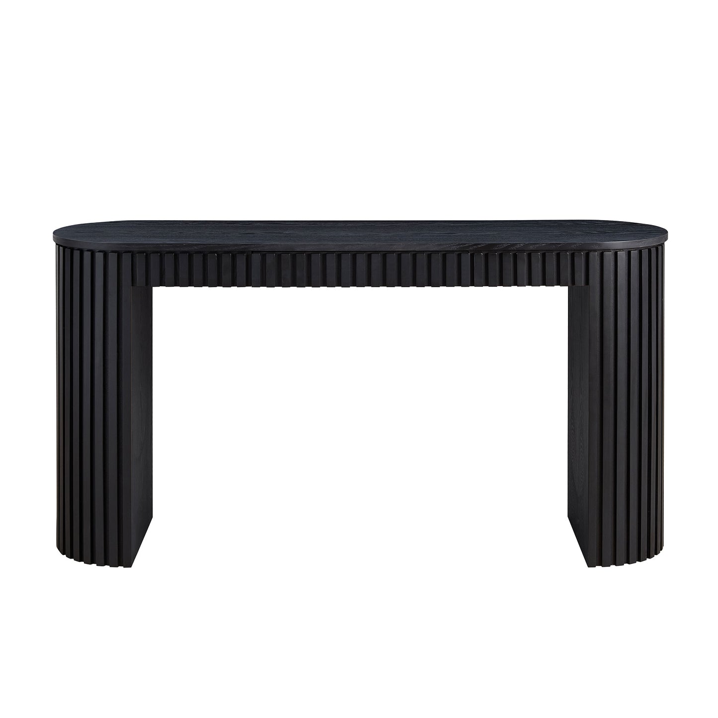 59.05   Modern Console Table With Drawer For Entryway With Unique Vertical Stripe Design For Living Room Hallway Foyer Entrance Study,BLACK Same Sku W876P439956