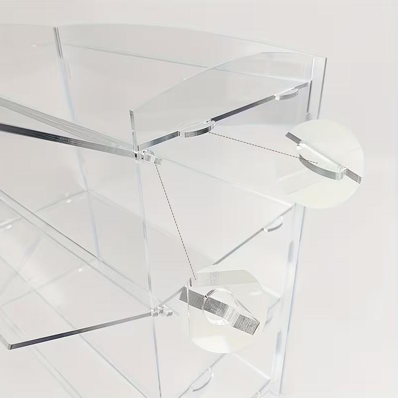 Two-layer Acrylic Baking Display Case, Square Shape, Suitable For Commercial And Residential Kitchens, Dustproof, Scratch-resistant, Easy To Clean, And Perfect For Dessert Display.
