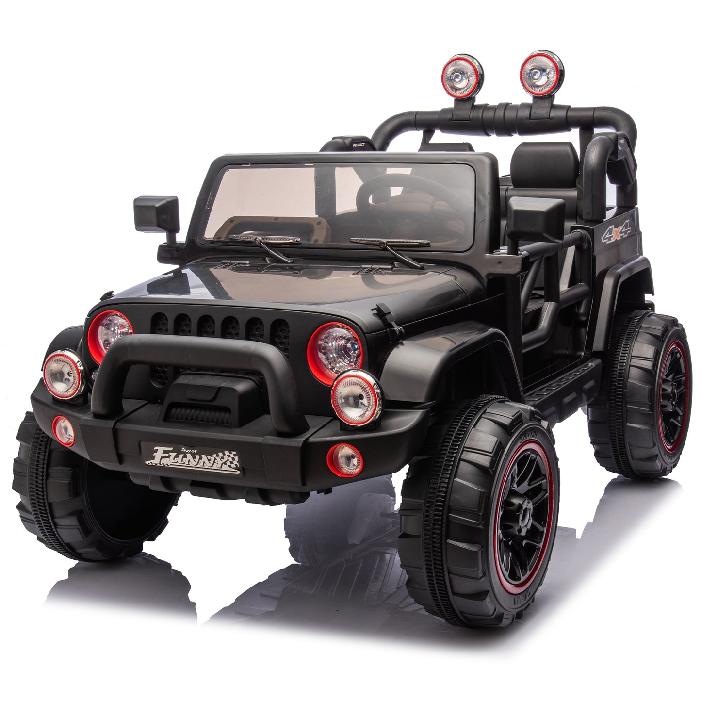 24V Kids Ride On Electric Car W Parents Control,Seat Width 20in,2WD,Rear Suspension,Trunk Storage,Portable Pull Rod,Light&Searchlight,Bluetooth,USB,Provide A Speed Of 2.5-4MPH For Kids Aged 3-8.