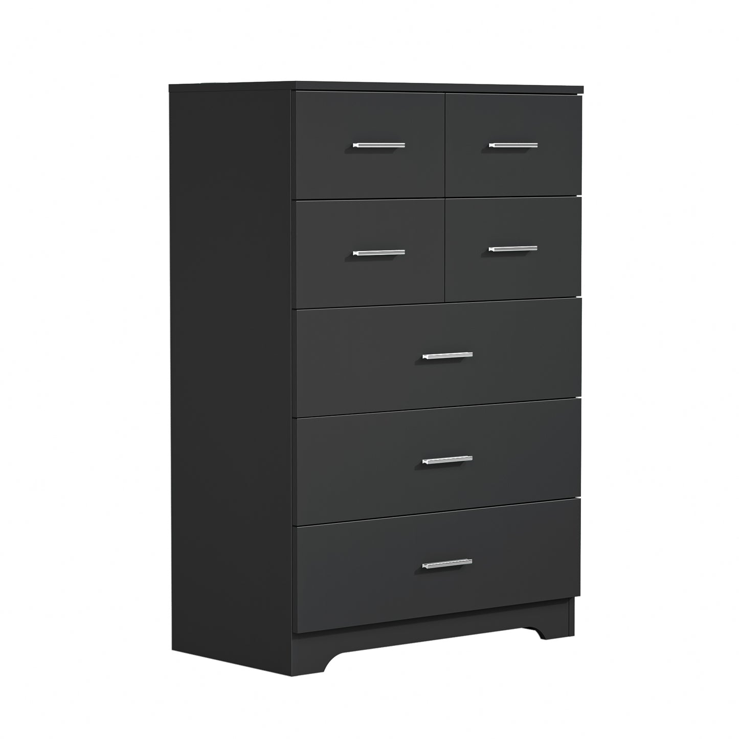 Wooden 7-Drawer Storage Cabinet With Built-In Outlet Durable Organizer For Bedroom, Living Room, And Office