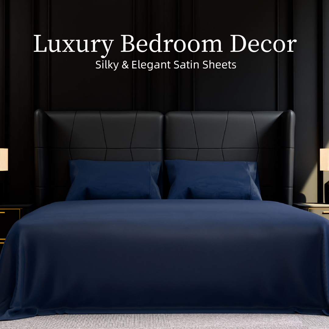 Bedding King Bed Sheets Set - 4 Piece Bedding - Brushed Microfiber - Shrinkage And Fade Resistant - Easy Care King, Navy Blue