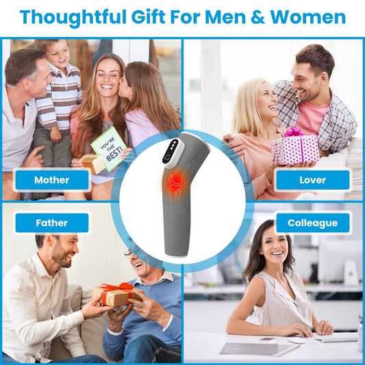 1PCS Cordless Leg Massager Air Compression Massager With Heat Thigh Knee Calf Massager With 3 Modes Adjustable Wrap For Pain Relief