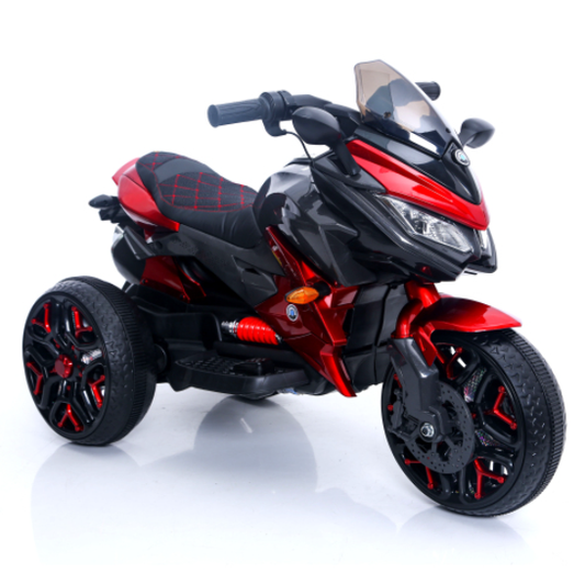Kids Motorcycle Ride-On Motorcycle 3-Wheels Battery Powered Motorbike Rechargeable 12 V Kids Ride On Toy With PU Seat Training Wheels Manual Throttle Drive By Hand Lighting Wheels