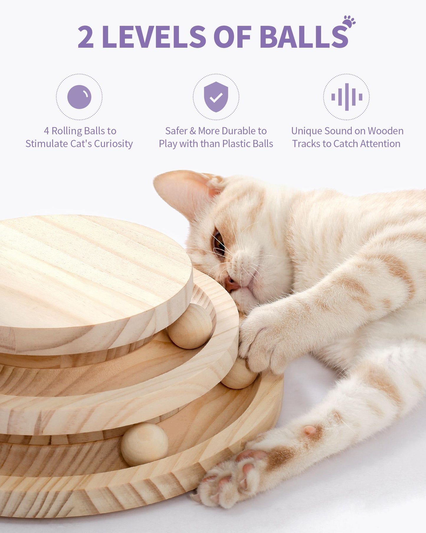 Indoor Cat Soft Scratching Board And Interactive Ball Track Toy Cat Rest And Grooming Supplies