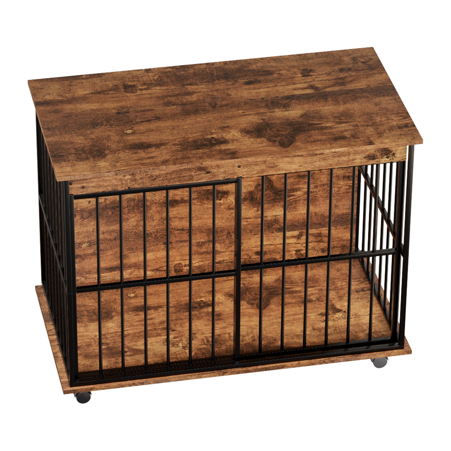 Dog Crate Furniture , Large Dog Cage Furniture With Tray For Medium Large Dogs, Wooden Dog Kennel Furniture