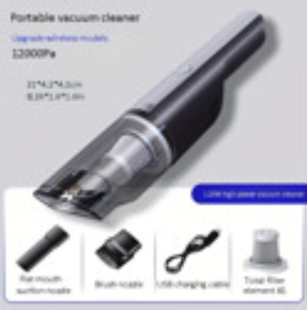 Wireless Silver Car Vacuum Cleaner Wireless Car With Strong Suction Handheld Vacuum Cleaner Small Mini Rechargeable Home Vacuum Cleaner