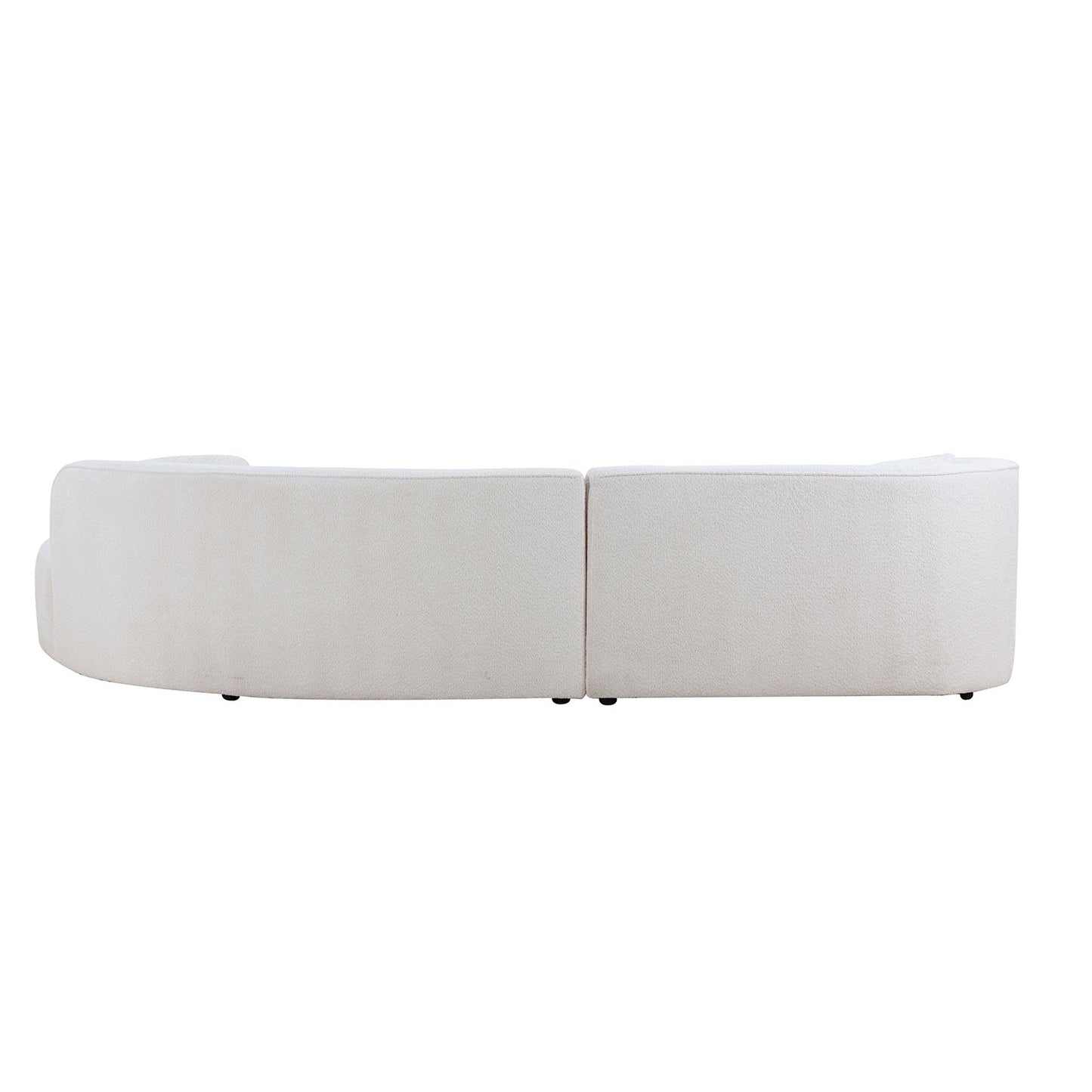 Luxury Modern Style Living Room Upholstery Curved Sofa With Chaise 2-Piece Set, Left Hand Facing Sectional,  Boucle Couch, White Same Sku W876S00303