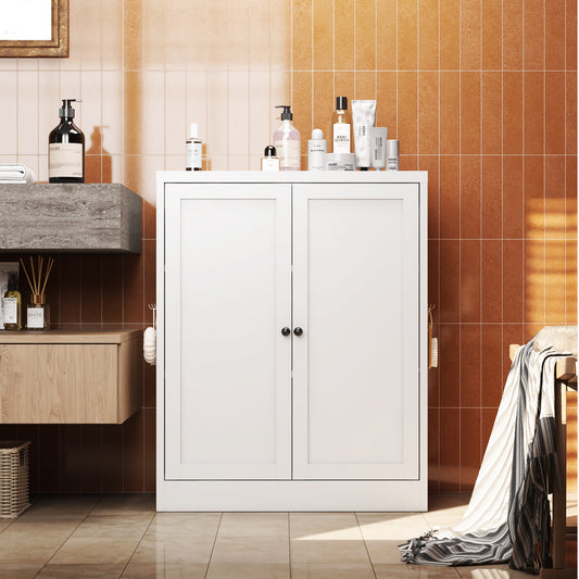 34.6  White Metal Pantry Cabinet With Adjustable Shelves - Freestanding Kitchen Storage Organizer With Easy-Grip Handles,  Assembly Required, Ideal For Kitchen, Dining Room, Apartment