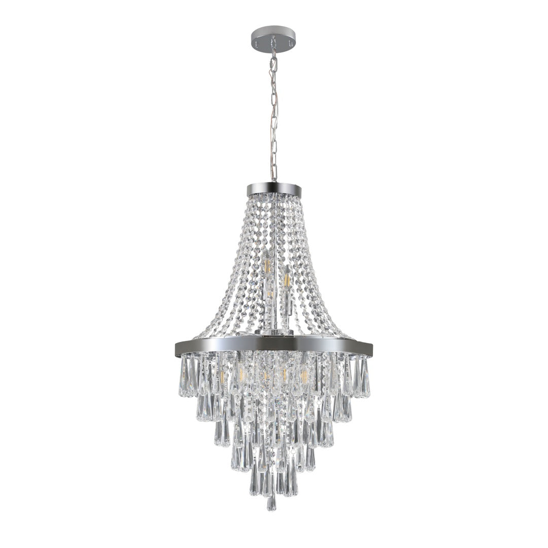 Same As W1340P143191-L5004-500-C  20  Chrome Crystal Chandelier With Adjustable Height, Modern Ceiling Light Fixture For Living Room, Dining Room, Staircase, 11-Light E12 Bulb Base  No Bulbs