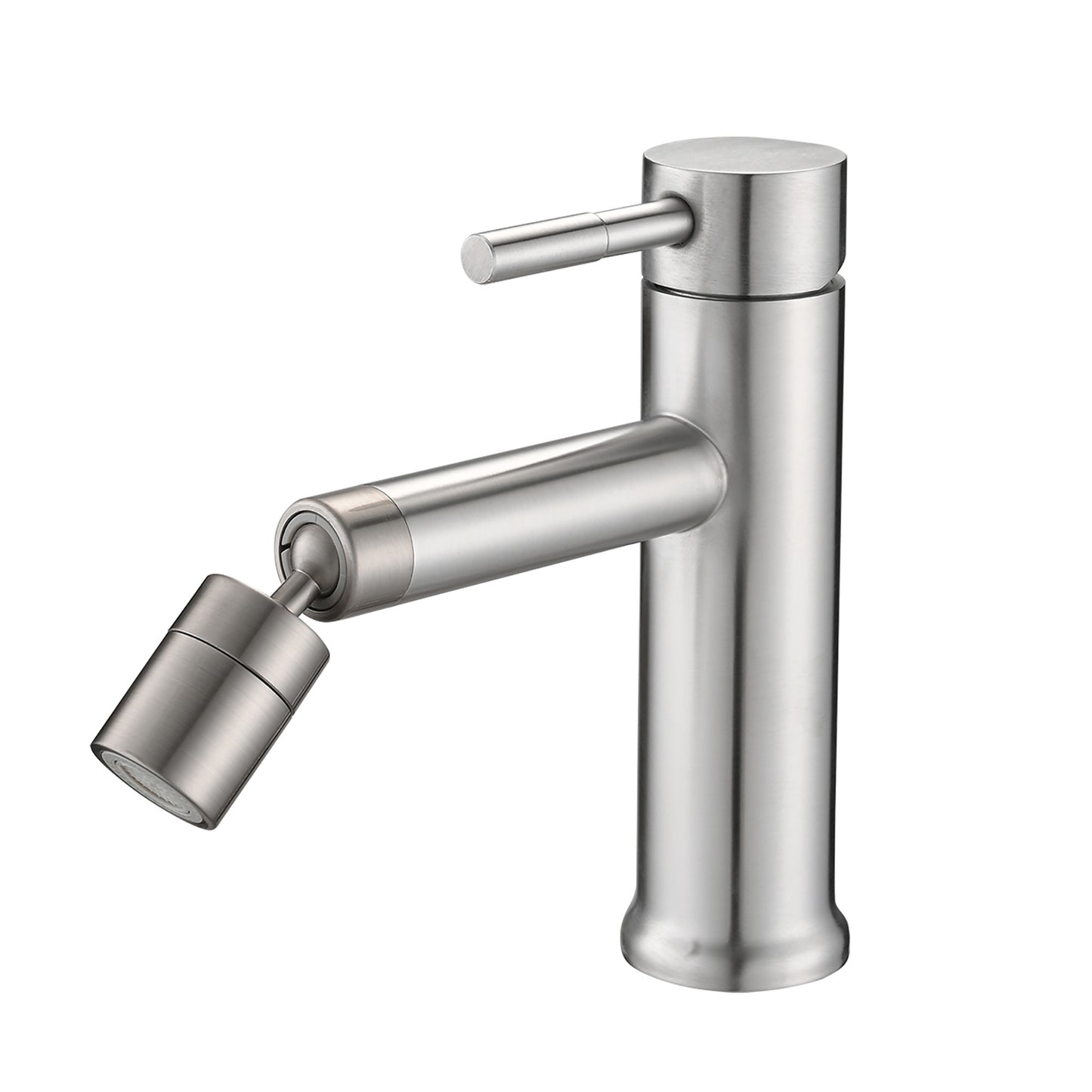 Brushed Nickle Bathroom Faucet For 2 Mode Faucet For Bathroom Sink With 360 Rotating Aerator