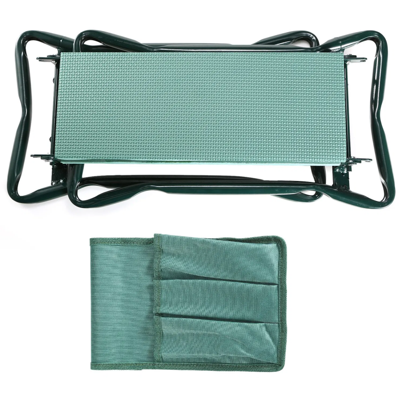 Foldable Garden Kneeler Seat With Kneeling Soft Cushion Pad Tools Pouch Portable Gardener