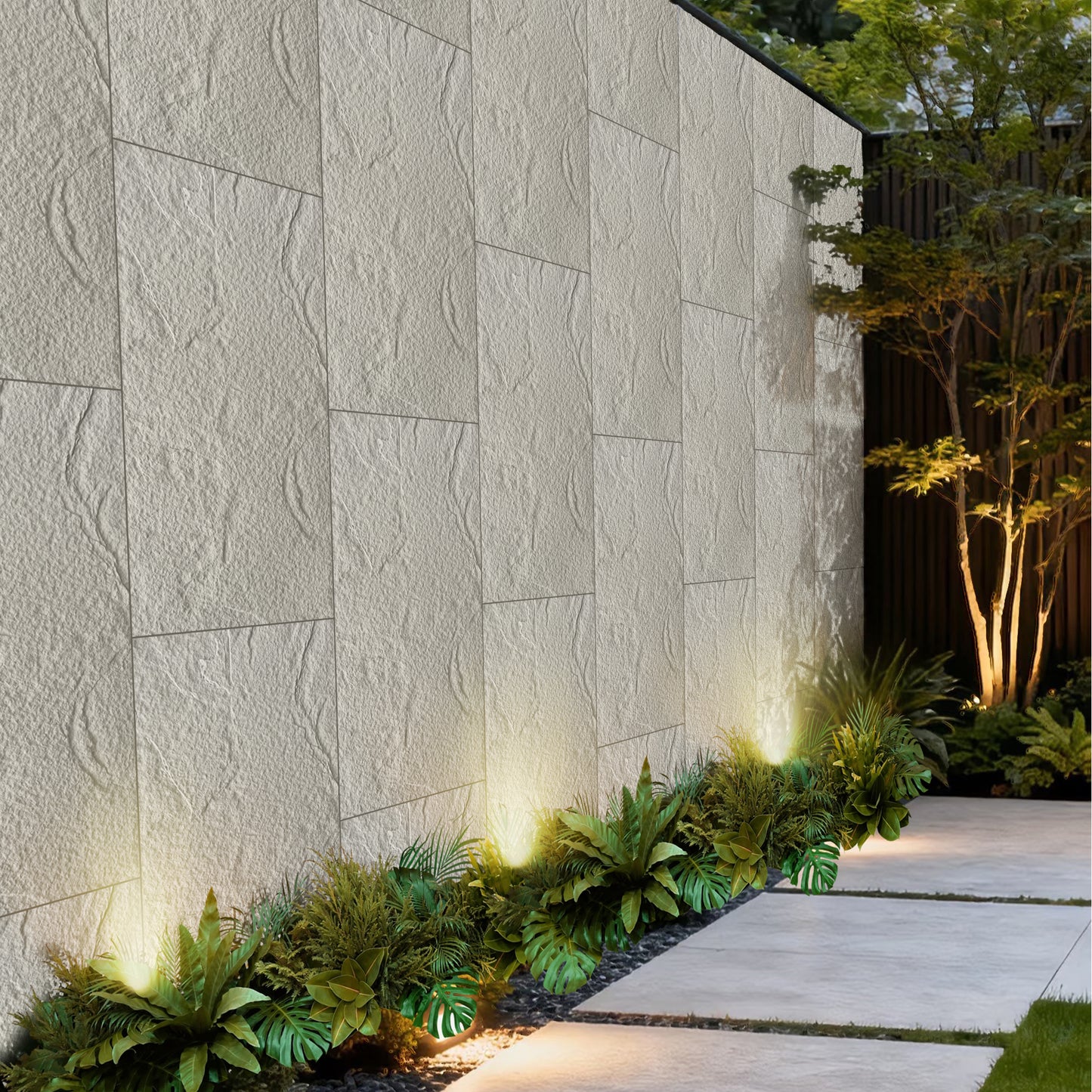 3D Faux Stone Wall Panels, 6 PCS PU Wainscoting Panel For Interior Wall Decor, Flame-resistant & Lightweight & Waterproof, For TV Wall, Office, Living Room, 47.24  X 23.62  Stone Skin  Clear Grey