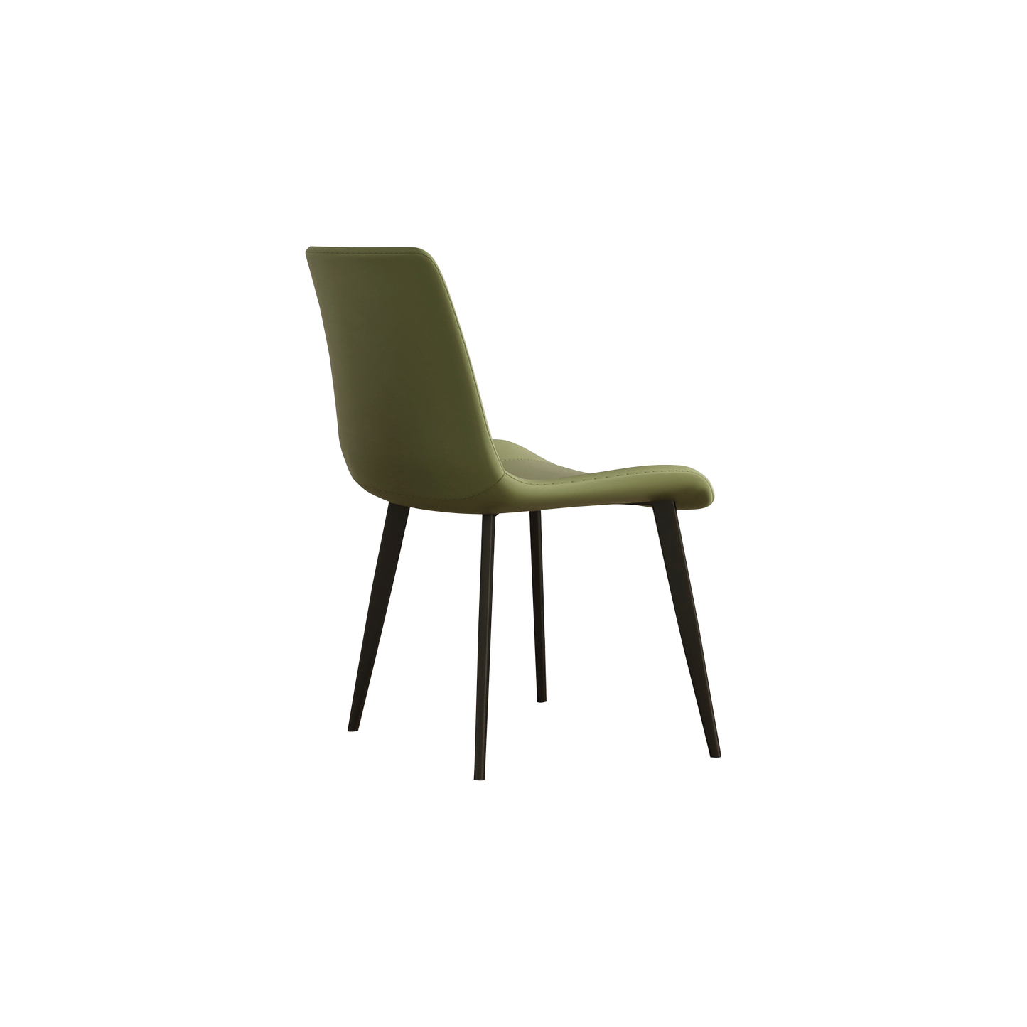 Dining Chairs 2PCS, Modern Kitchen & Dining Room Chairs, Upholstered Faux Leather Cushion Seat And Sturdy Metal Legs