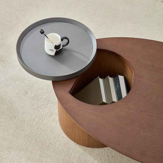 Modern Oval Luxury Coffee Table, Sophisticated Living Room Center Table