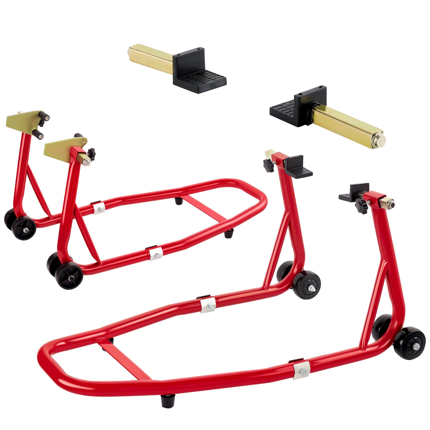 Universal Motorcycle Lifting Stands, 900 Lbs Capacity Front & Rear Wheels Lift With U L Adjustable Swingarm Spool, Heavy Duty Lifting Stands Fit For Diversity Of  BMW, Suzuki, Yamaha, Honda,