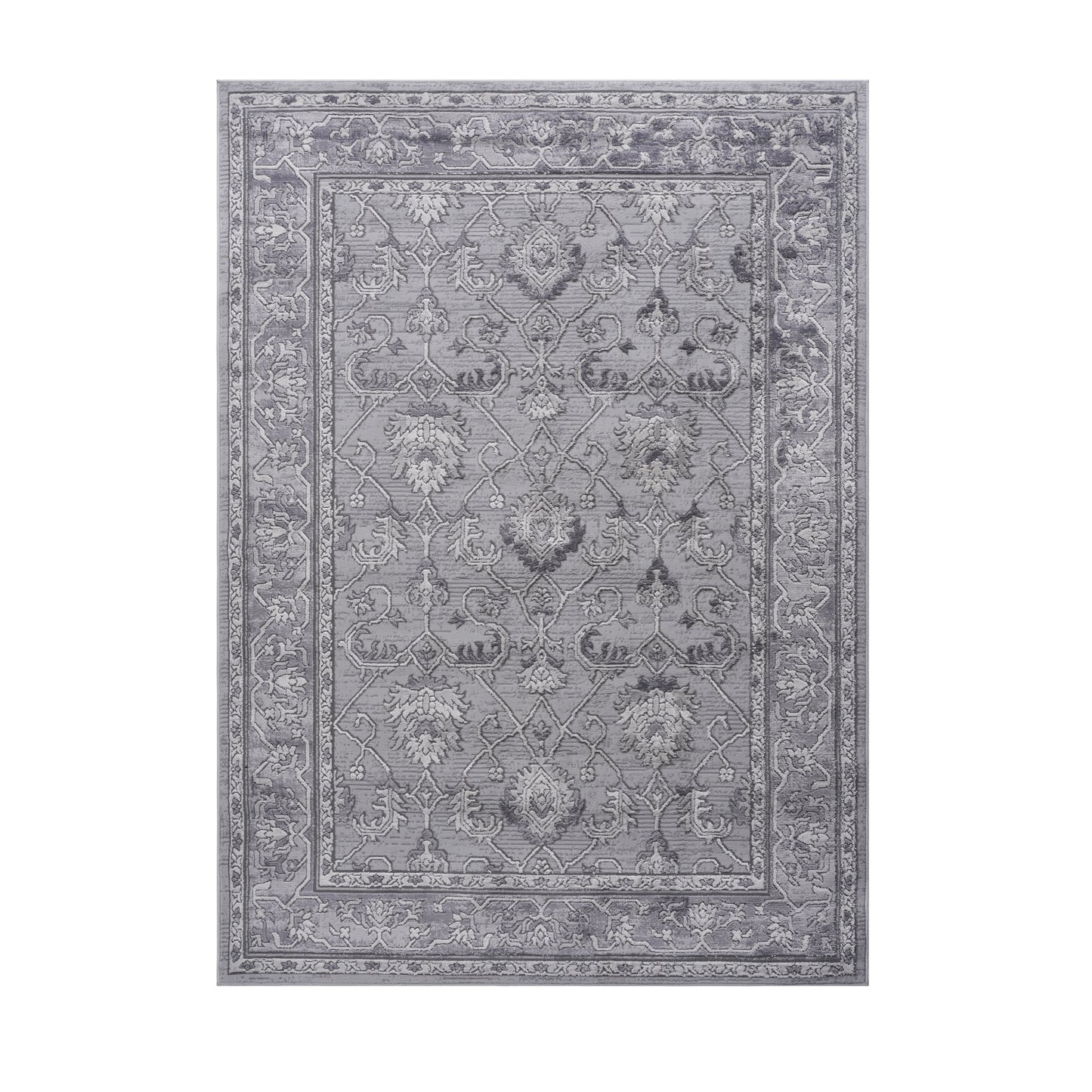 MARFI C Ollection 5X7 Grey  Oriental Area Rug