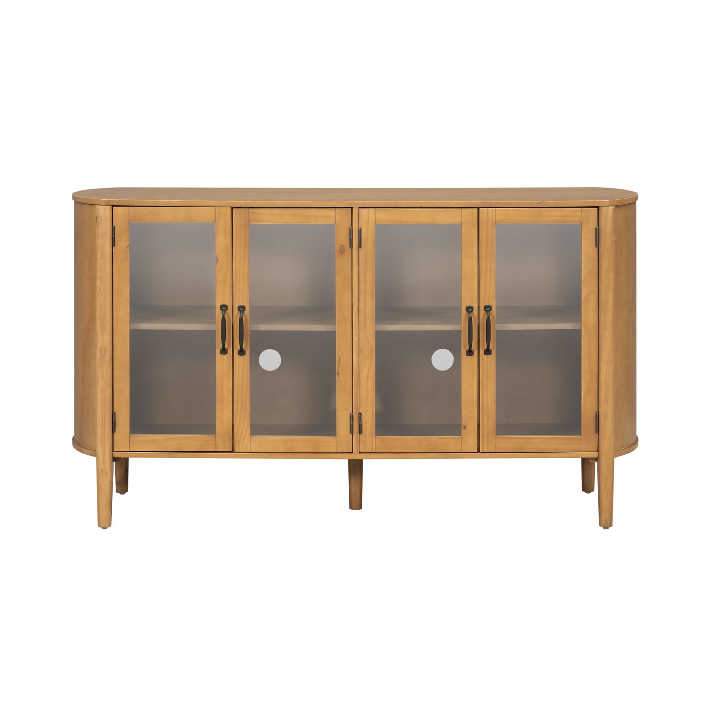 Storage Cabinet At The Entrance To The Living And Dining Room, Large Size, 4 Doors, Stylish Style, Natural