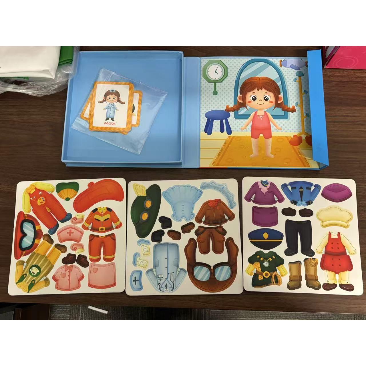 Princess Dress-Up Puzzle Toy Portable Magnetic Case With 10 Cards And 29 Puzzle Pieces Educational Dress-Up Toy For Children
